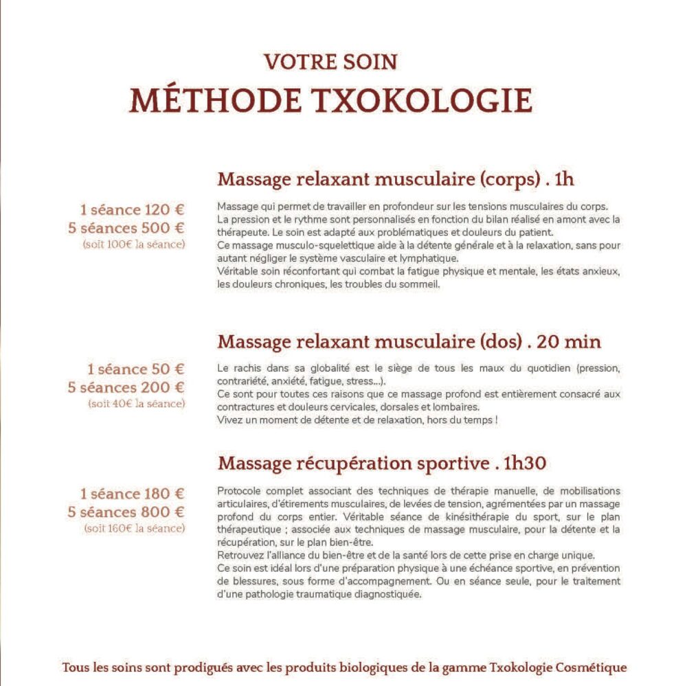 Massage relaxant musculaire (dos) - 20 minutes
